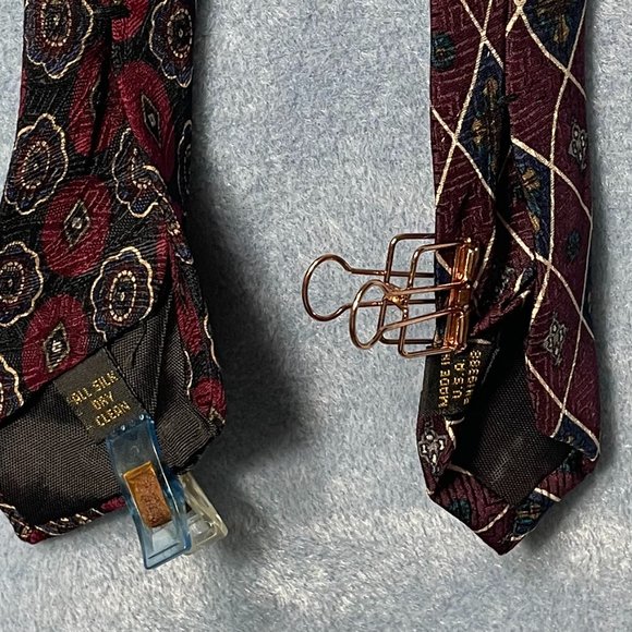 2 Via Europa 100% Silk Used Neckties. Made in the USA. - Picture 3 of 3